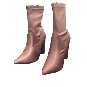 Liliana Blush Pink Heeled Boots